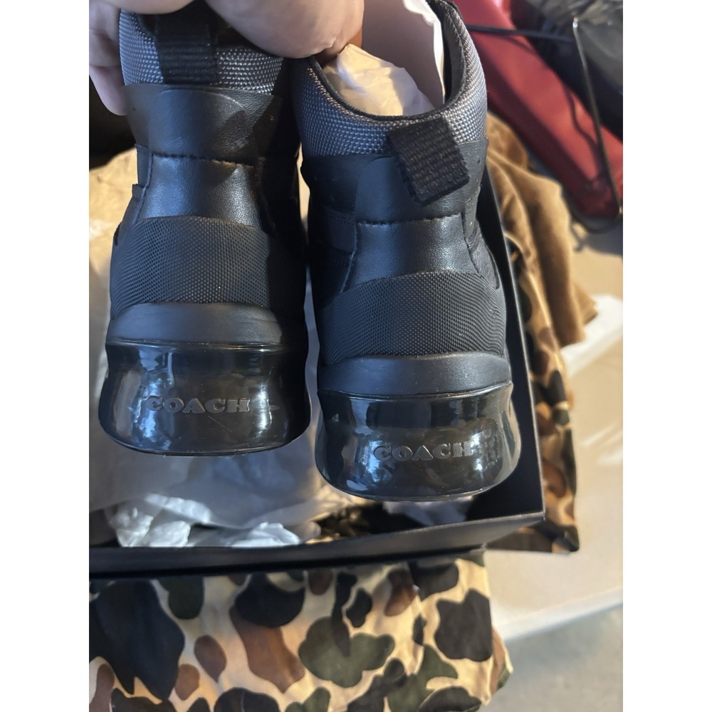 COACH CITYSOLE HIKER BOOTS:NIB BLACK‎  SIZE:10.5 - Picture 3 of 6